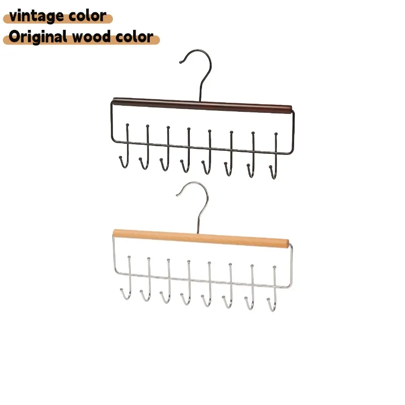 

Деревянная вешалка-органайзер с 16 крючками