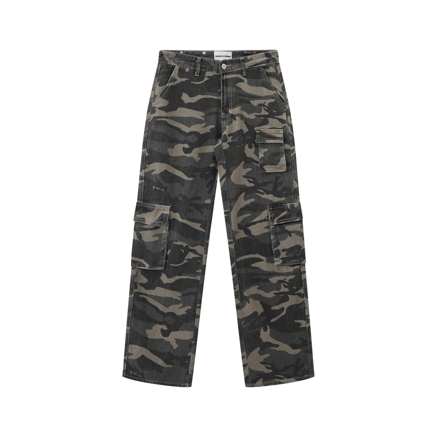 

MADEEXTREME Loose fitting camouflage casual pants Safari Style streetwear cargo pants