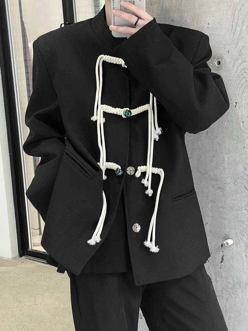 

2023 Spring Autumn Blazer Suit Jacket Oversize Top Cardigan Casual Blazers for Man High Quality Quilting Vintage Clothes V6