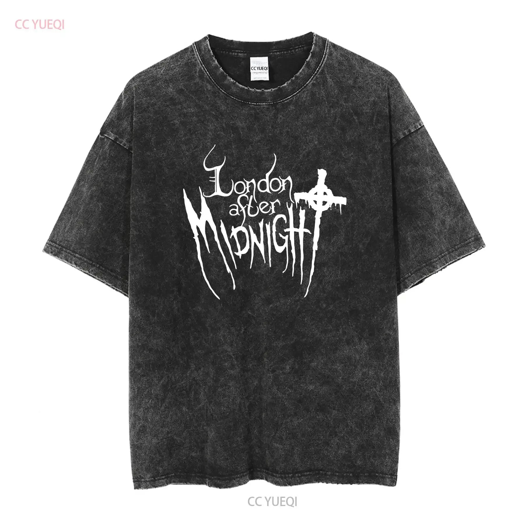 Фото Винтажная футболка London After MidnighT 2000-х годов, большая винтажная стираная дышащая слегка универсальная графика с длинными или короткими рукавами №2