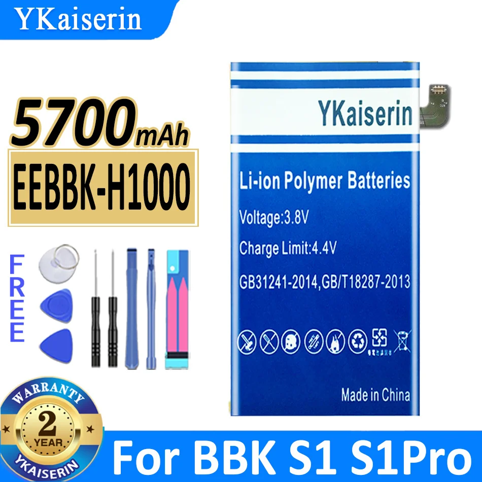 

5700mAh YKaiserin Battery EEBBK-H1000 For BBK S1 Pro S1Pro Mobile Phone Batteries