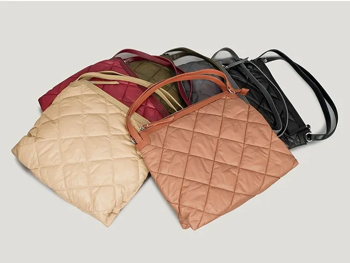 Large Capacity Rhombic Pattern Single Shoulder Women Bag 2023 New Fashion Solid Color Totes Luxury Designer Purses And Handbags