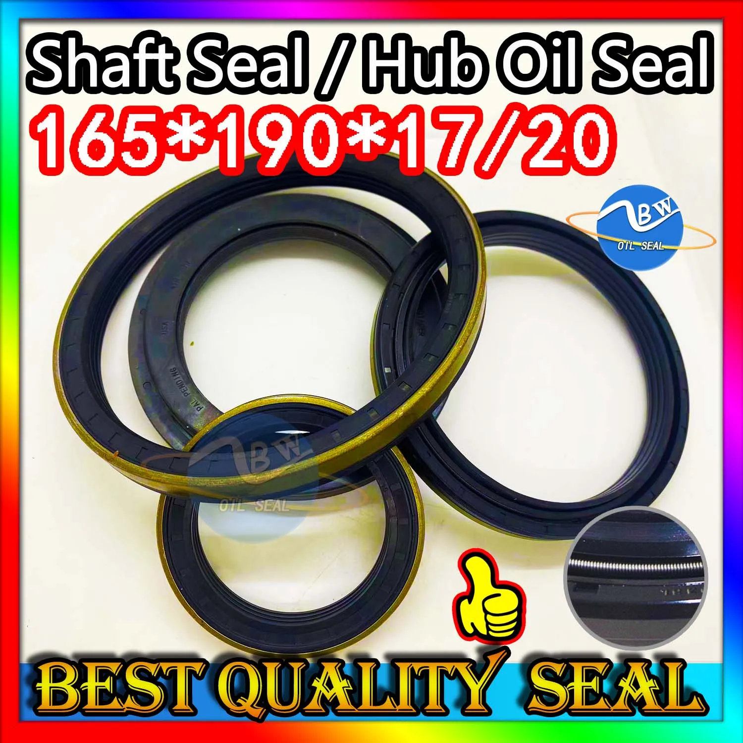 

Cassette Oil Seal 165*190*17/20 Hub Oil Sealing For Tractor Cat 165X190X17/20 Repair kit Nitrile NBR Nok Washer Skf Heavy Tool