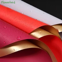 two color craft paper gold luxury paper bouquet floral gift wrapping paper thicken waterproof flower shop flower wrapping paper