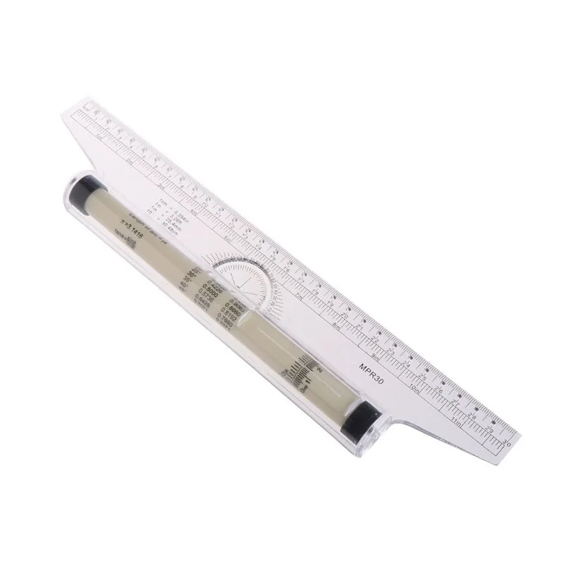 

Rolling Parallel Ruler Foot Inch Metric Angle Rule Balancing Scale Multi-Purpose Parallel Ruler
