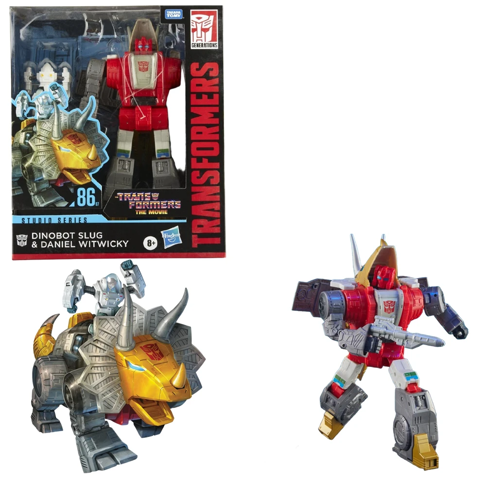 Фото TAKARA TOMY Трансформеры Toys Studio Series The Movie Leader Class Dinobot Slug&Daniel Witwicky Модель куклы Фигурка SS86-07 №1