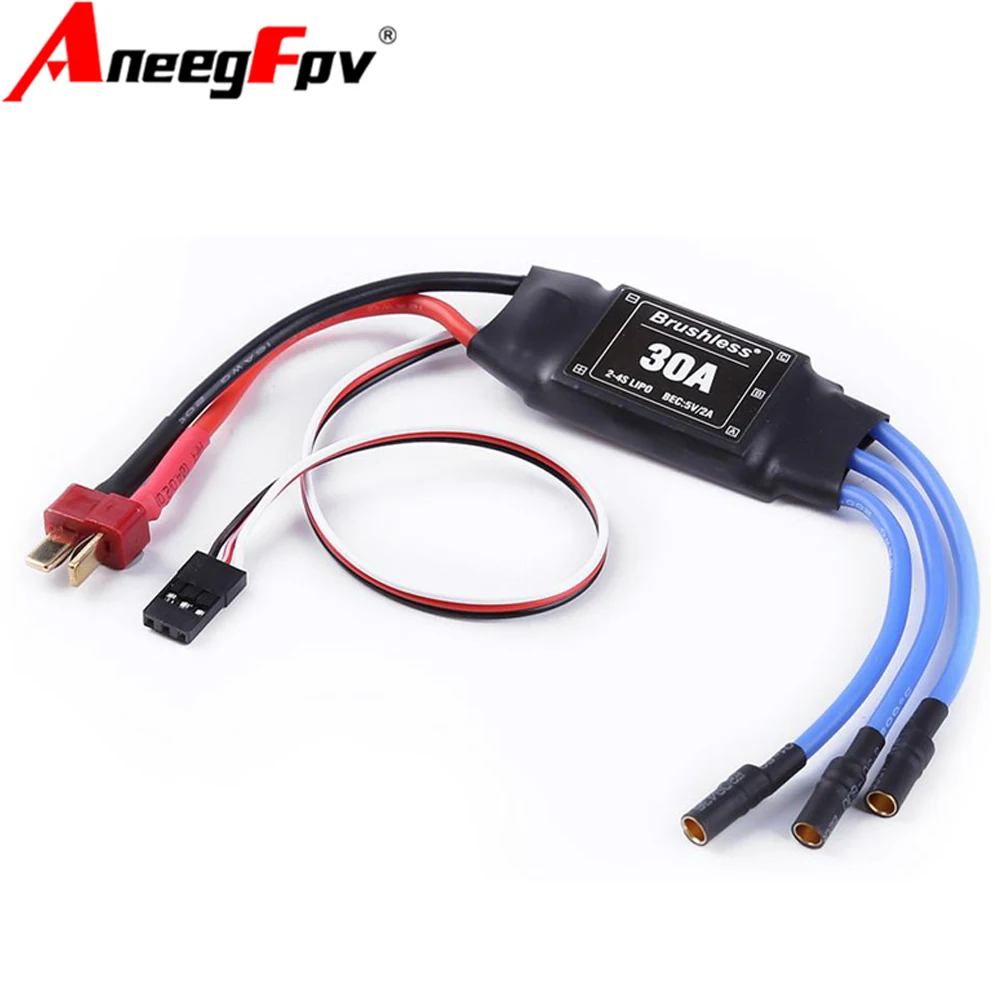 Фото XXD 30A 2-4S ESC Бесщеточный регулятор скорости двигателя RC BEC ESC T-rex 450 V2 Вертолет Лодка для FPV F450 Мини Квадрокоптер Дрон №3