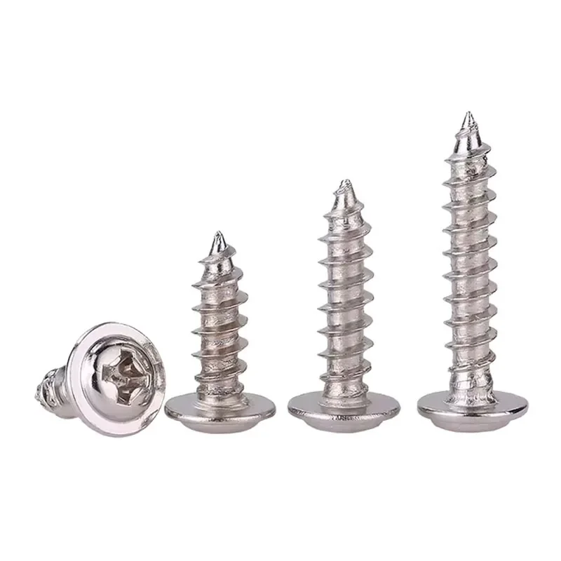 PWA никелированный крестообразный винт с круглой головкой и вставками для