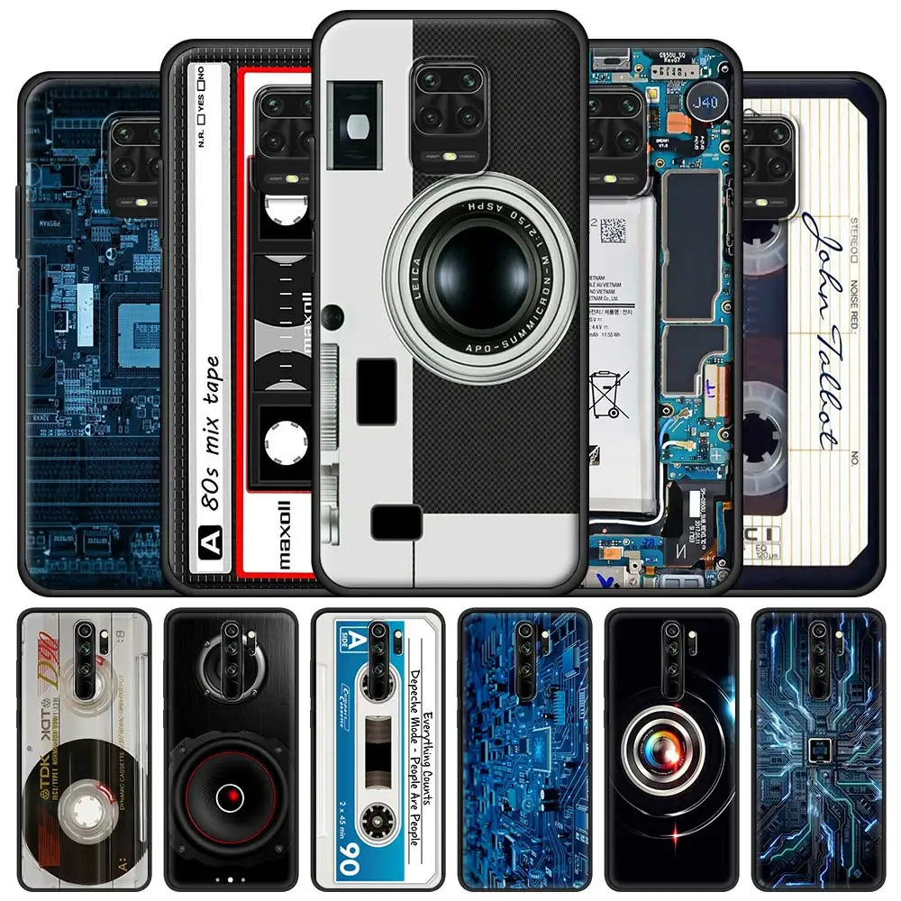 

Retro Vintage Camera Cassette Battery Phone Case for Redmi Note 11 Pro 10 10S 9 8 8T K50 K40 Silicome 9A 9C 9T 7 7A Bags Cover