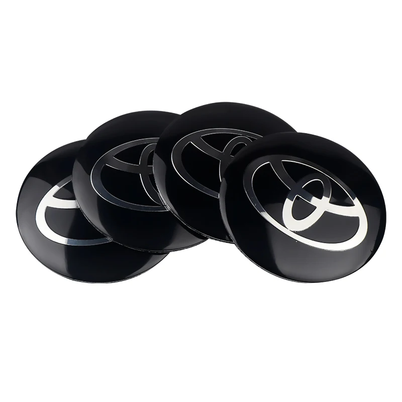 

4 шт., 56 мм, автомобильный Стайлинг, алюминиевые колпаки центральной ступицы колес, наклейки для Toyota Rav4 Corolla Camry Aqua Mirai Cross Auris TRD GR Sport