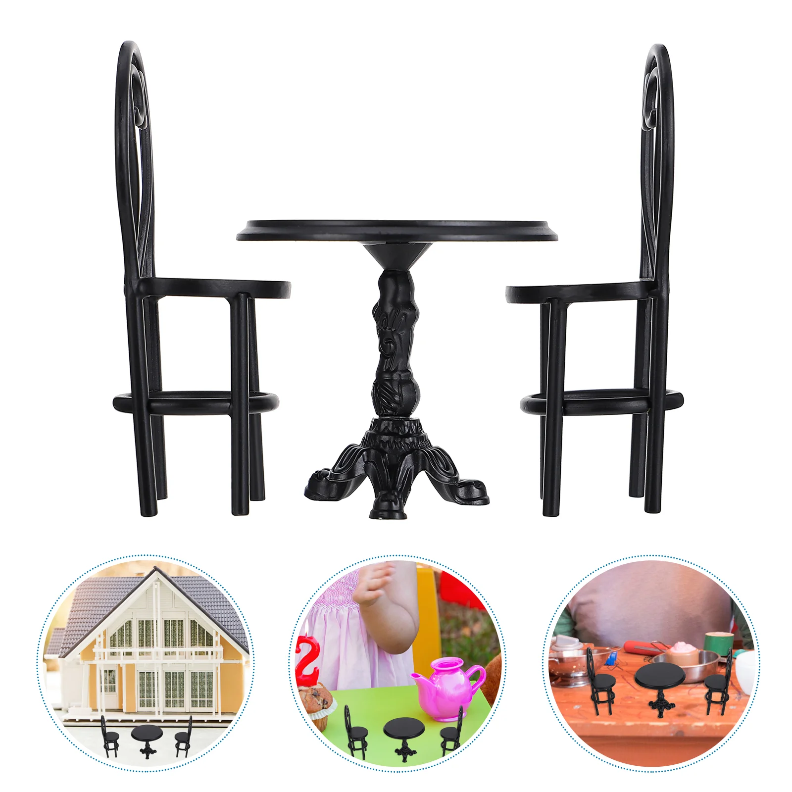 3 шт. кукольный домик стол и стулья сказочный садовый декор миниатюрная игрушка