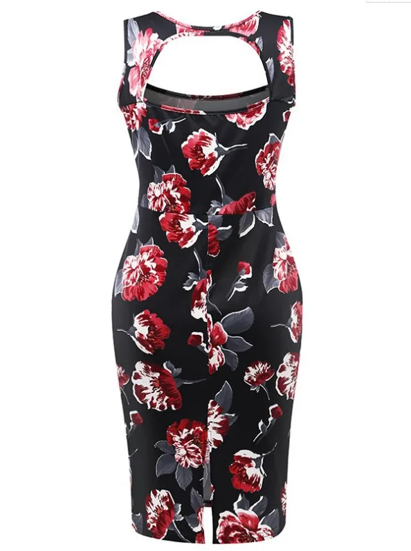 

Hot women's printed buns expose your sexy dress WHITE