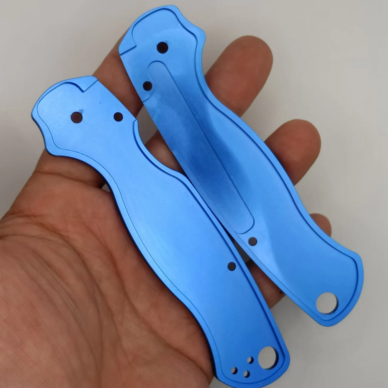 1 пара синих весов с ручкой ножа из алюминиевого сплава для Spyderco C81 Para 2 складные