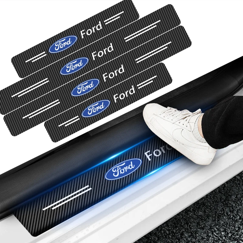 

4pcs Car Threshold Door Sill Protector Anti Scratch for Ford Focus Mk2 Mk3 Fiesta Ranger Mondeo S-MAX Kuga Mustang Explorer