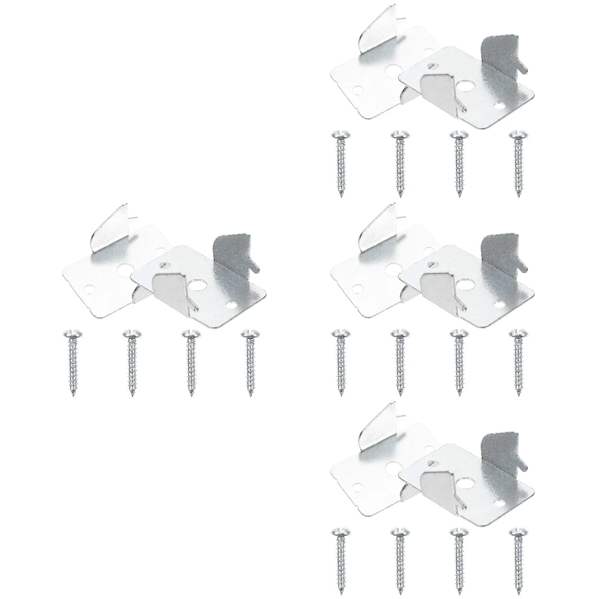 

8 Sets Durable Home wall mount curtain rod holders brackets Double Curtain Rod Brackets Curtain Holders For Wall With Screw