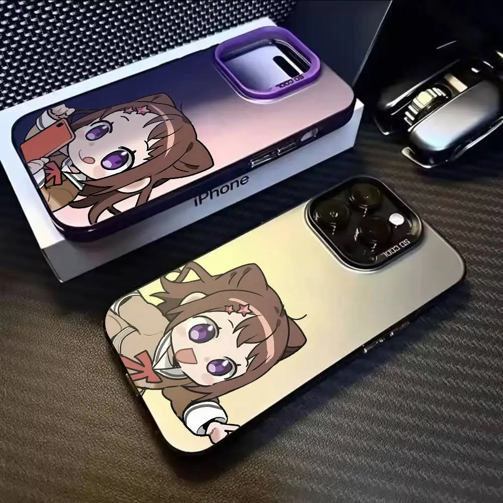 Фото Чехол для телефона GANSO BanG Dream Chan Kasumi Toyama для iPhone 17, 16, 15, 14, 13, 12, 11, Mini, Pro, E, MAX, матовый, цвета конфет. №1