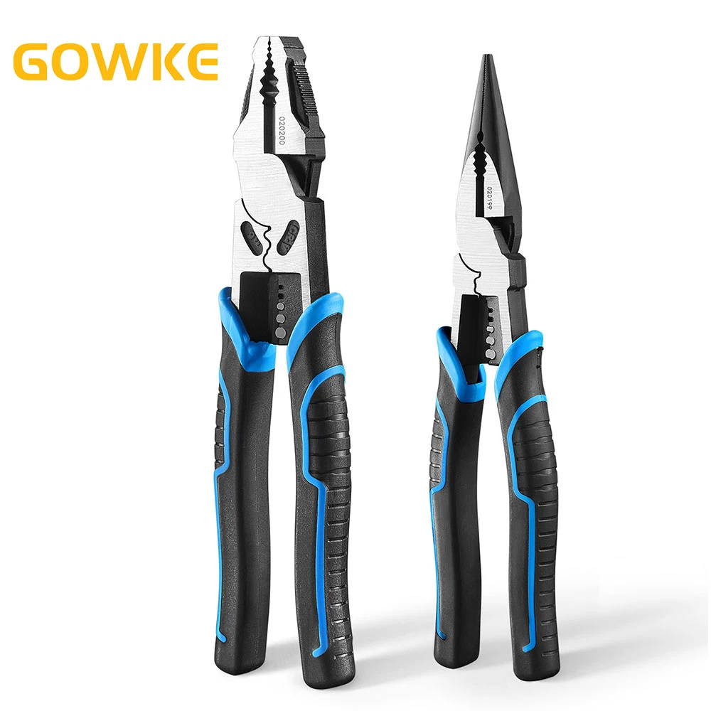 

GOWKE Multifunctional Universal Diagonal Pliers Needle Nose Pliers Hardware Tools Universal Wire Cutters Electrician Wire Pliers