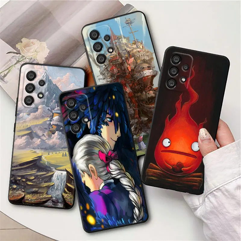 

Howl's Howls Moving Castle Phone Case For Samsung j8 j7 j2 Core M13 M33 M23 M52 M32 M22 M31S M31 M21 M20 M10 Black Cover