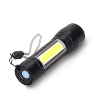 portable t6 cob led tactical usb rechargeable 3 modes camping lantern zoomable waterproof flashlight torch lamp focus light
