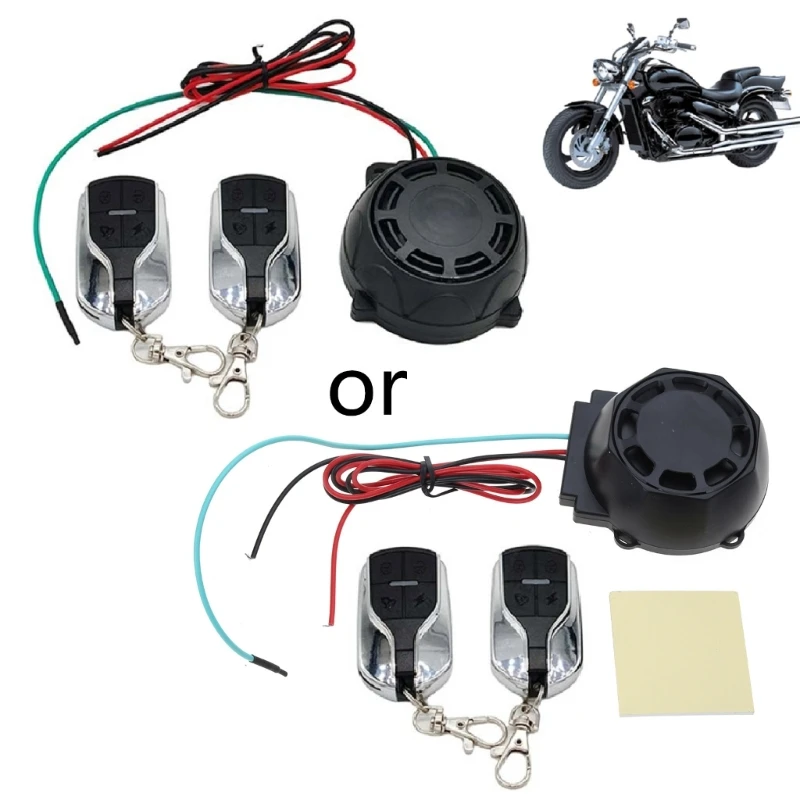 

12V Dual Remote Control Alarm Set All Purpose Anti-theft Security System Fit for Motor Bikes Scooters