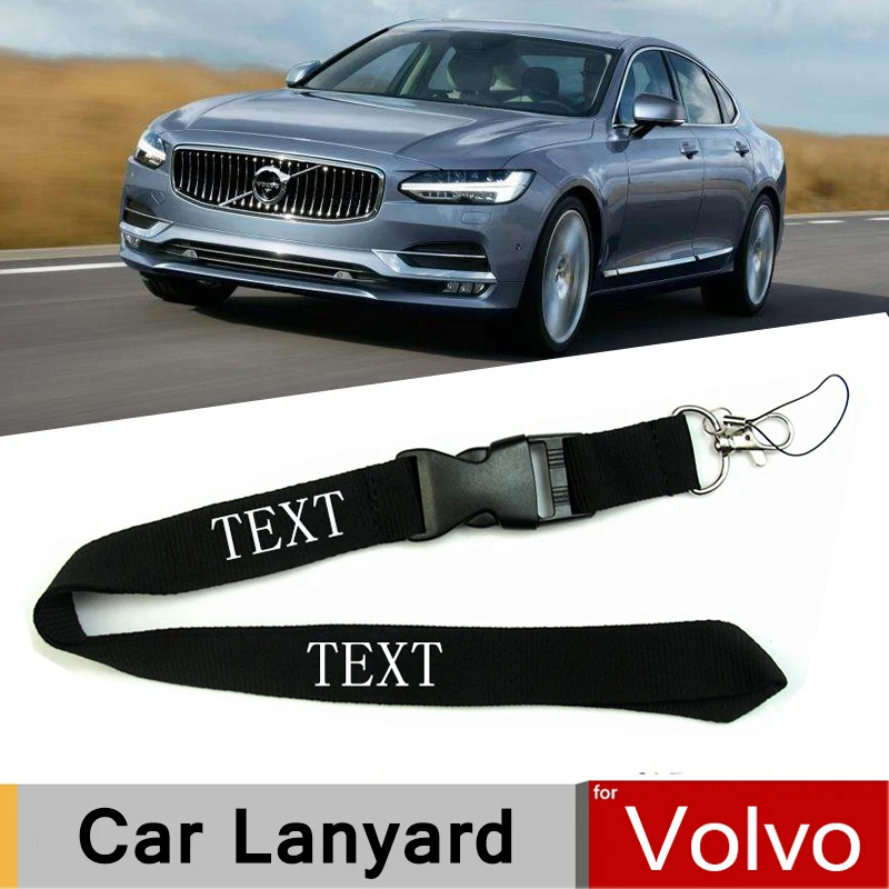 Автомобильный шнурок для ключей, держатели для идентификационных карт, ремни на шею для сотового телефона Volvo V40 V50 V60 V70 S40 S60 S60L S70 S80 S90 XC40 XC60 WEWGS35