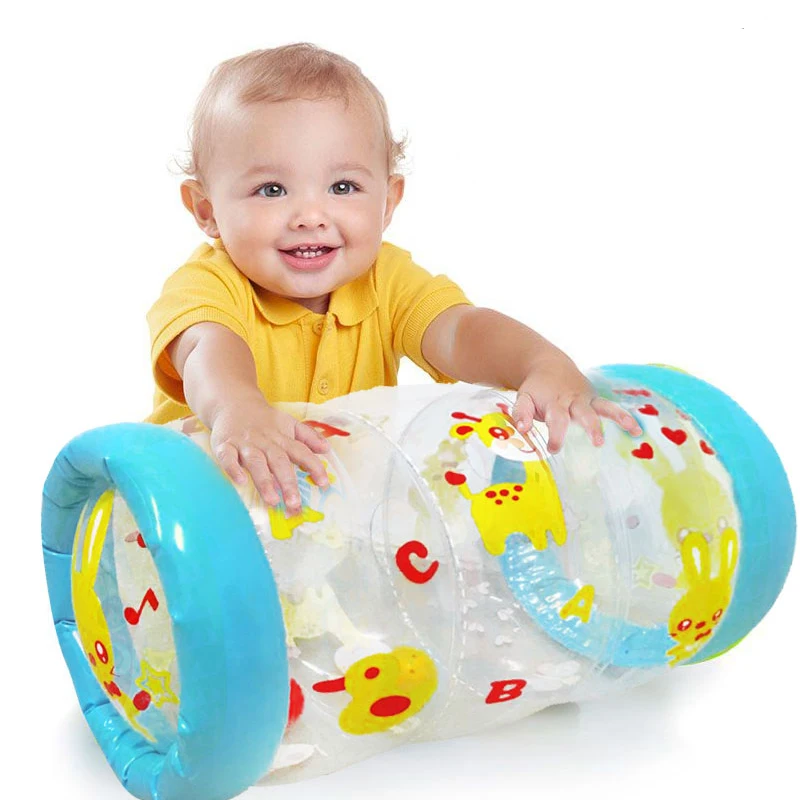 

Crawling Training Toy Inflatable Baby Crawl Roller with Bell Fitness Toys Standing Early Education Rattle Baby Toys 0-12 Months