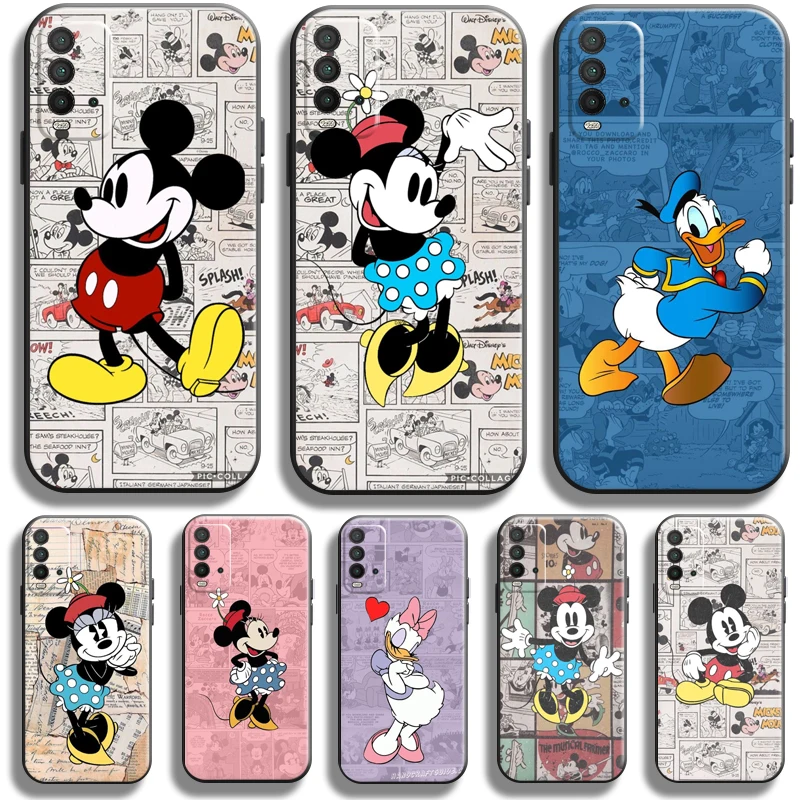 

Cartoon Mickey Minnie Mouse Duck For Xiaomi Redmi 10 9 9T 9A 9C 8 8A Redmi Note 10 10S 9 9T 9S 5G 8 8T 7 PRO Phone Case Coque