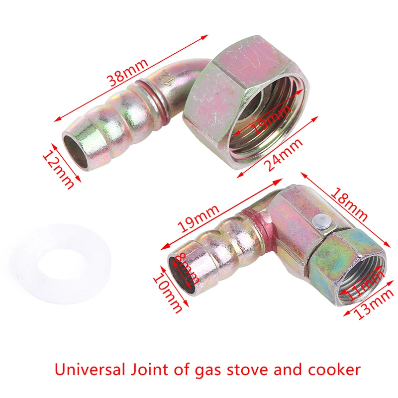 

Gas Cooker Universal Joint Hose Connection Four-Part Internal Thread Intake Elbow Screw 4 points Universal Joint