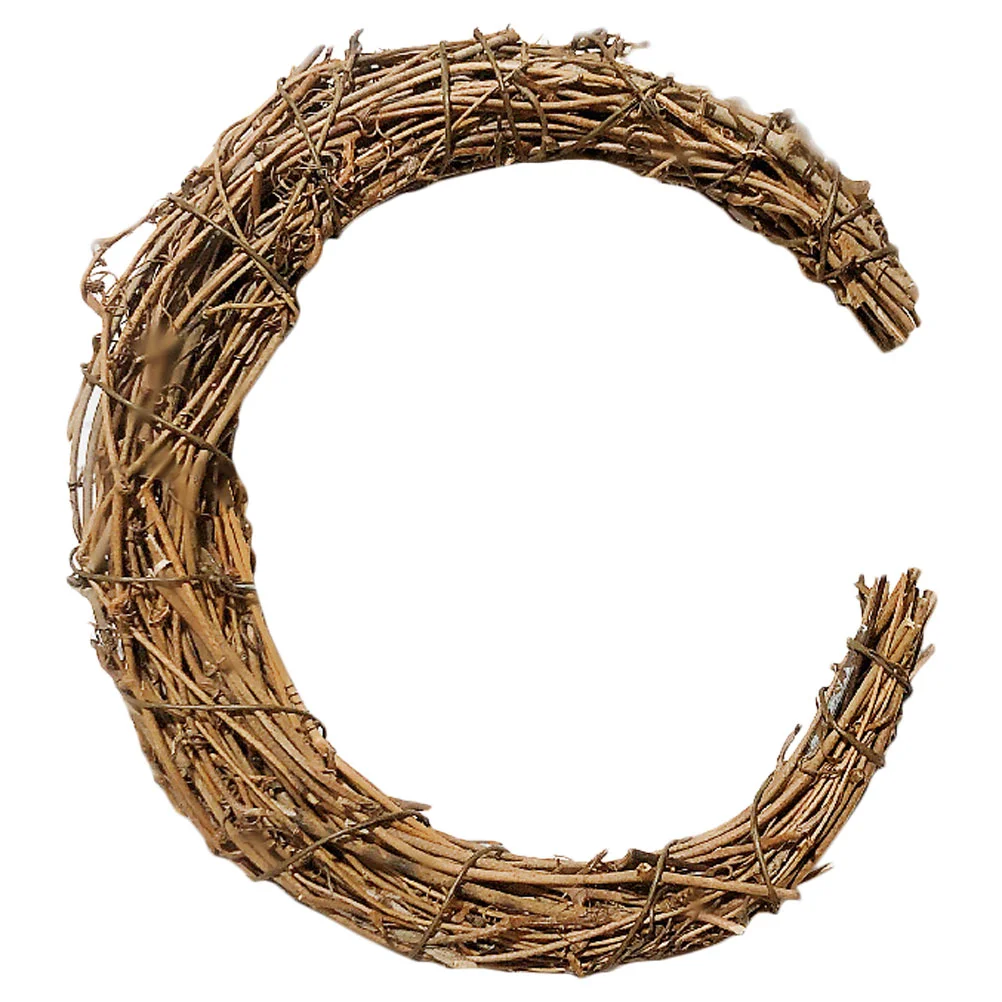 

Fall Decor Christmas Welcome Wreath Christmas Wreath Ring Natural Vine Wreath Diy Rattan Wreath Ring Moon Grapevine Wreath