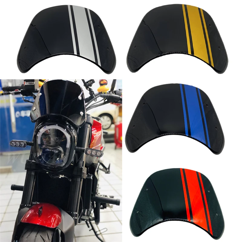 

Motorcycle painted windshield suitable for Benelli Leoncino 250 BJ250 street car model 5"-7.5" headlight