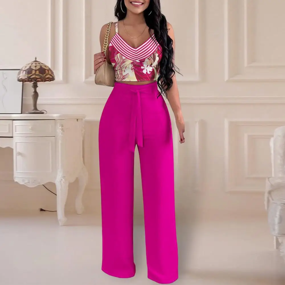 

Женский элегантный комплект из жилета и брюк, летний наряд с регулируемыми лямками и карманами, одежда для отдыха на лето