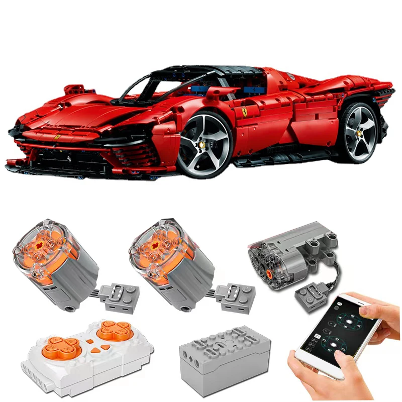 

В наличии APP RC motor Supercar 42143, феррированный Daytona модель, строительный блок, техническая модель автомобиля, строительный блок, игрушки, подарки