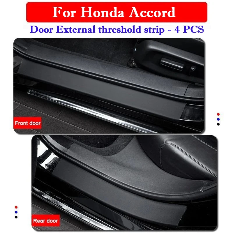 

Защитные наклейки на порог автомобиля, дверной багажник, устойчивые к царапинам, ударопрочные наклейки для Honda Accord 9/10/11th Gen 2014-2025