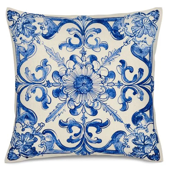 

Домашний декор, синие и белые наволочки с цветочным узором, чехол для подушки с рисунком, подходит для дивана, спальни, автомобиля, наволочка