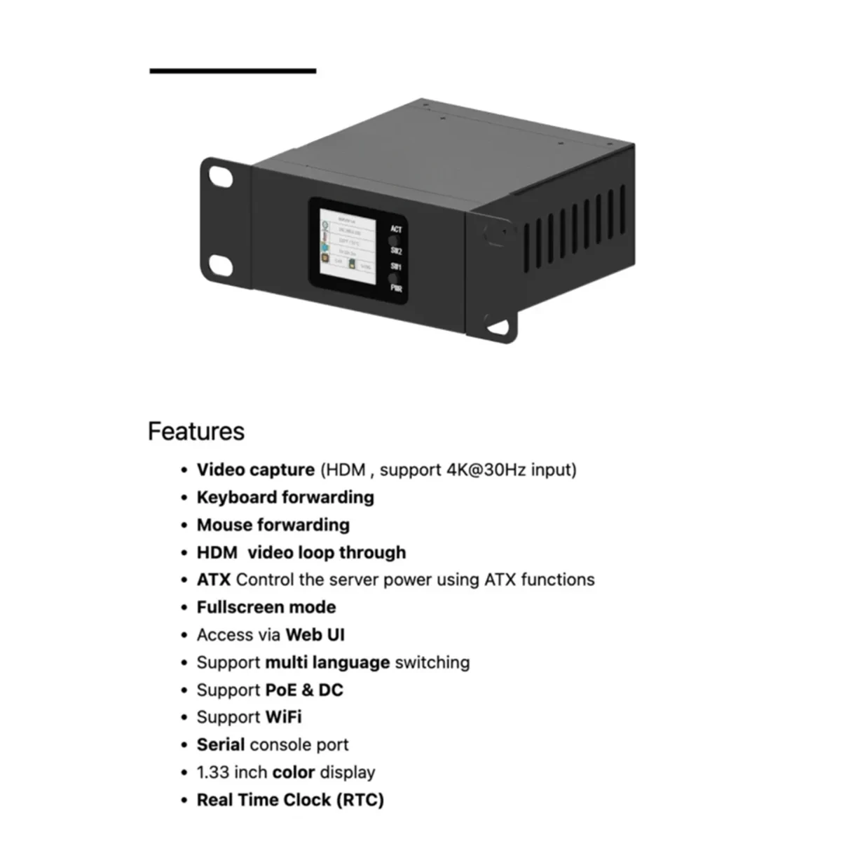 BliKVM V4 Allwinner H313 Soc KVM через IP PoE HDMI-совместимая видеопетля видеозахват PiKVM RTC Plug and Play