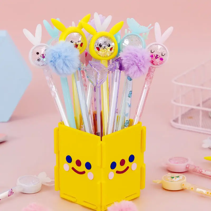 

20Pc/Pack Creative Kawaii Pens Fancy Cat Sequin Funny Gel Pen Cute Stationery Store Writing Ink Pen Back to School Office Supply