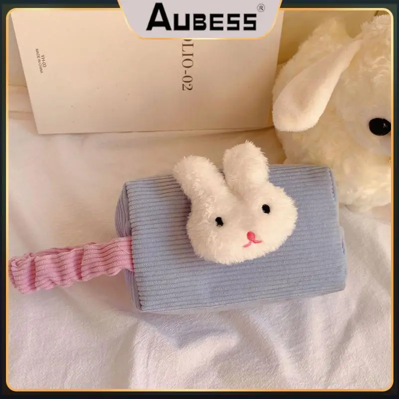 

Travel Stationery Bag Cotton Large Capacity Hanging Makeup Bags Beauty Ins Fashion Stationery Storage Portable Storage Bag Plaid