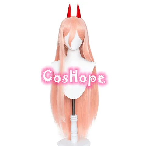 Power Cosplay Wig 100cm Orange Pink