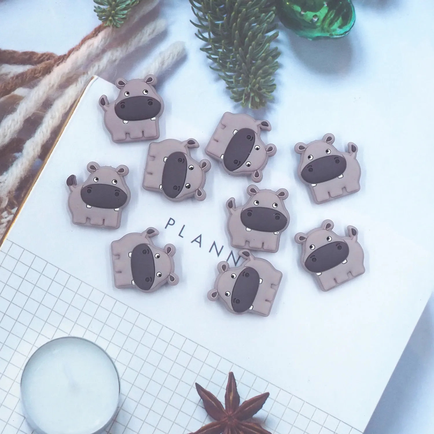 

50 шт., силиконовые бусины Chenkai для изготовления ручек