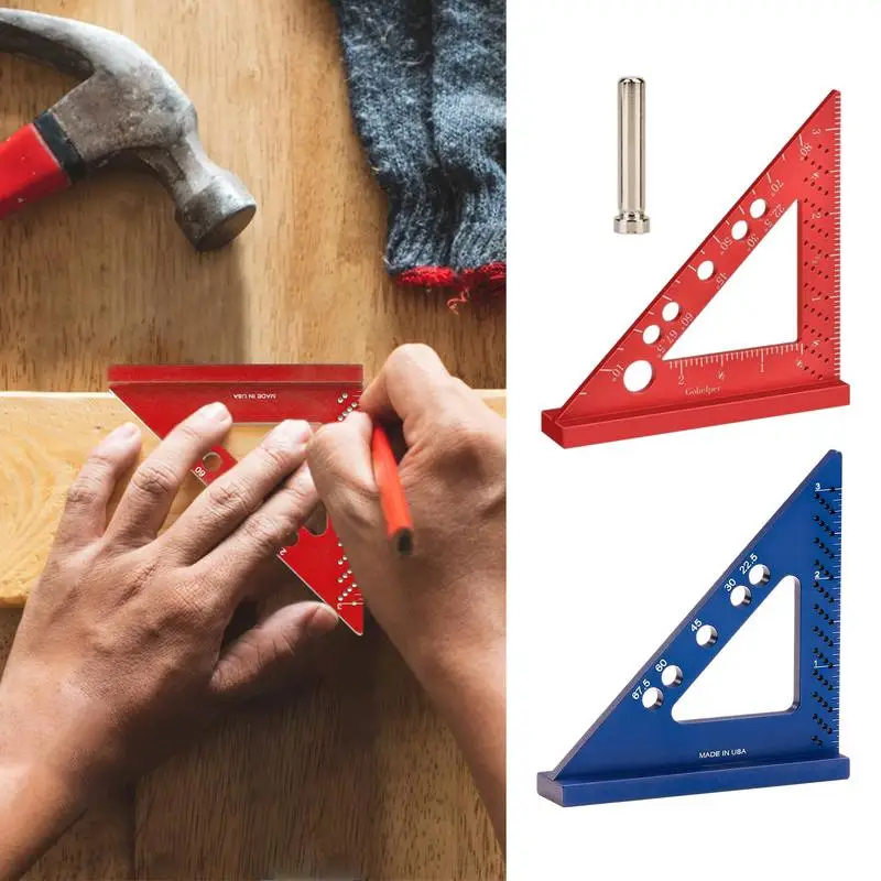

Marking Square Woodworking Triangle Ruler Protractor 90 Degree Multi-Purpose Layout Tool Precision Measuring Square Carpenter