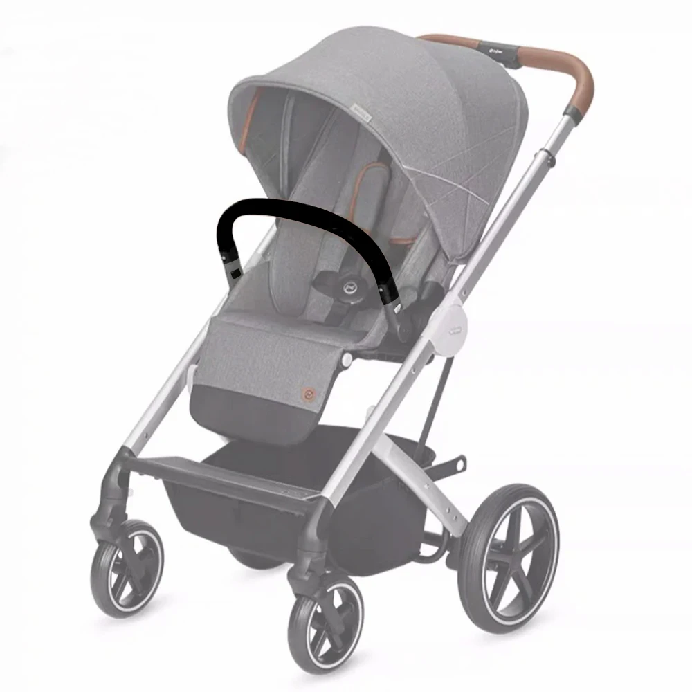 Фото Кожаный чехол, подлокотник для коляски Cybex Balios S Lux Series, регулируемый высококачественный бампер для детской коляски №2