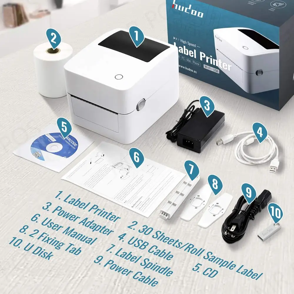 Принтер для печати этикеток Wi-Fi 4X6 Xprinter 420B термоэтикетки марки совместимы с Ebay |