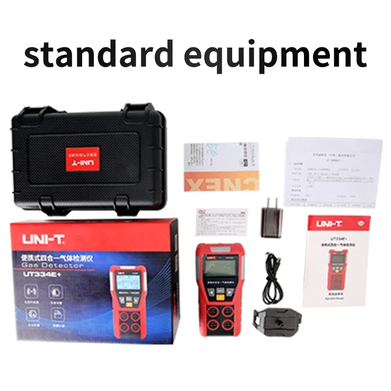 

UNI-T UT334F Мультидетектор газа Газометр O2 H2S CO LEL Кислород Серфид Угарный газ Детектор утечки горючего газа