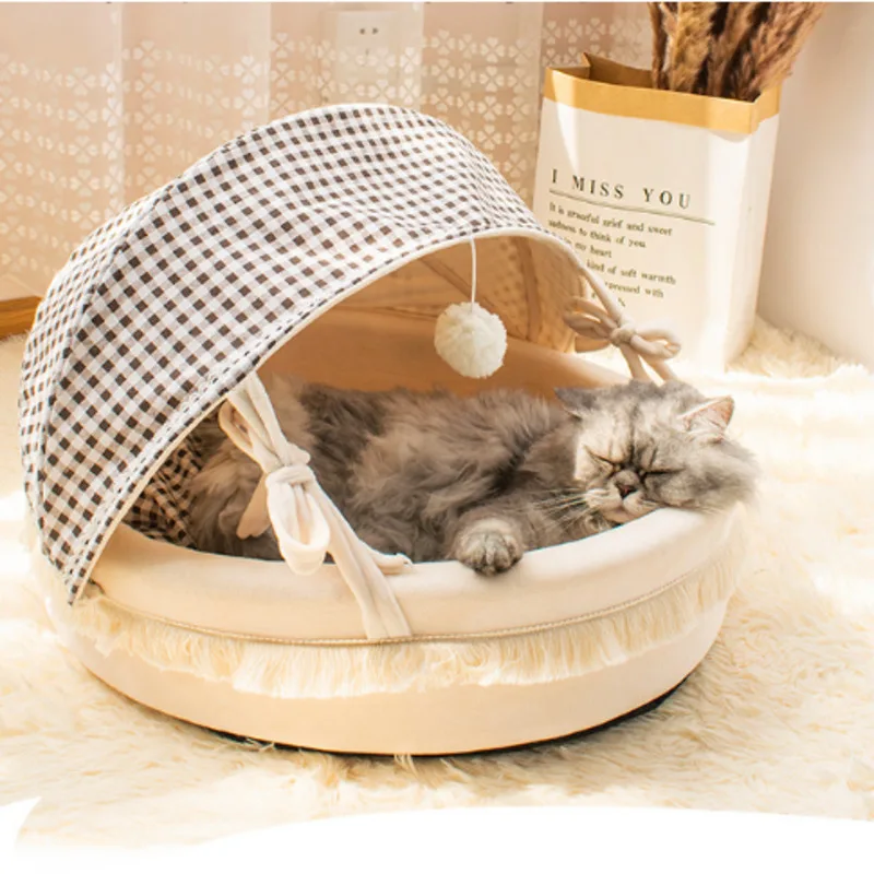 

New Cat House High Value Four Seasons Universal House For Cats Semi-enclosed Cat Litter Pet Supplies