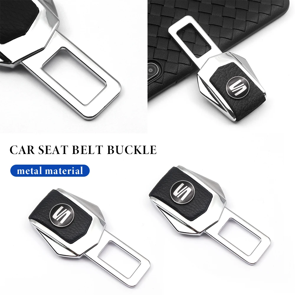 

Car Clearance Accessories Car Logo Seat Belt Socket Shoulder Protection For SEAT Leon Ibiza 6J 6L Alhambra Exeo Altea Arona ETC