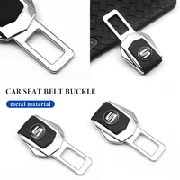 car clearance accessories car logo seat belt socket shoulder protection for seat leon ibiza 6j 6l alhambra exeo altea arona etc