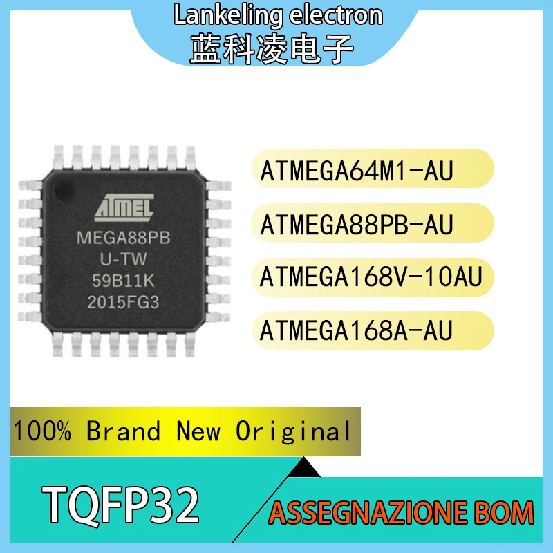 

ATMEGA64M1-AU ATMEGA88PB-AU ATMEGA168V-10AU 100% Новый оригинальный. Интегральная схема TQFP32