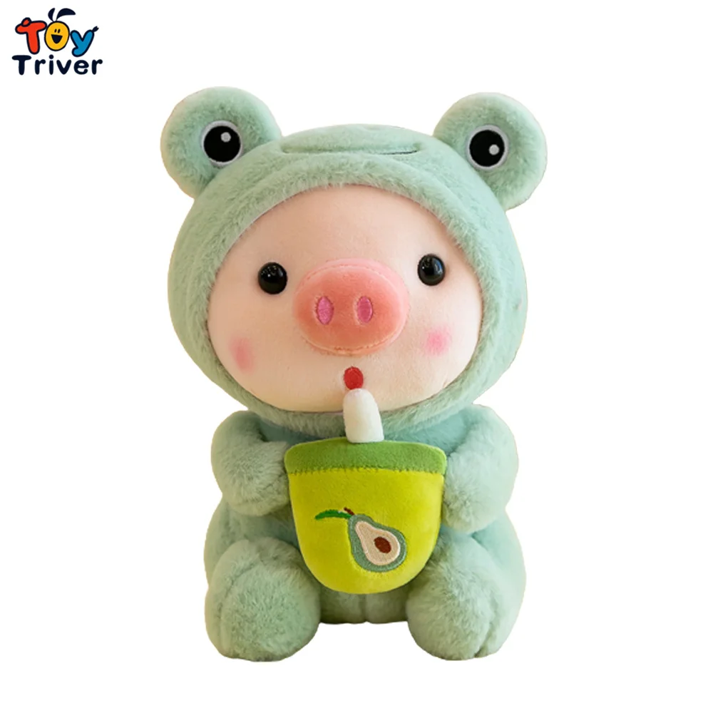 

Kawaii Boba Tea Pig Cosplay Frog Bunny Avocado Plush Toys Stuffed Animals Doll Baby Kids Children Girls Boys Cute Birthday Gifts