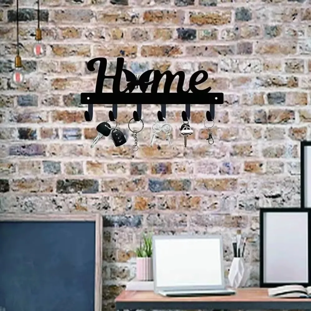 Стильная настенная вешалка для ключей в виде бабочки 6 крючков идеально подходит