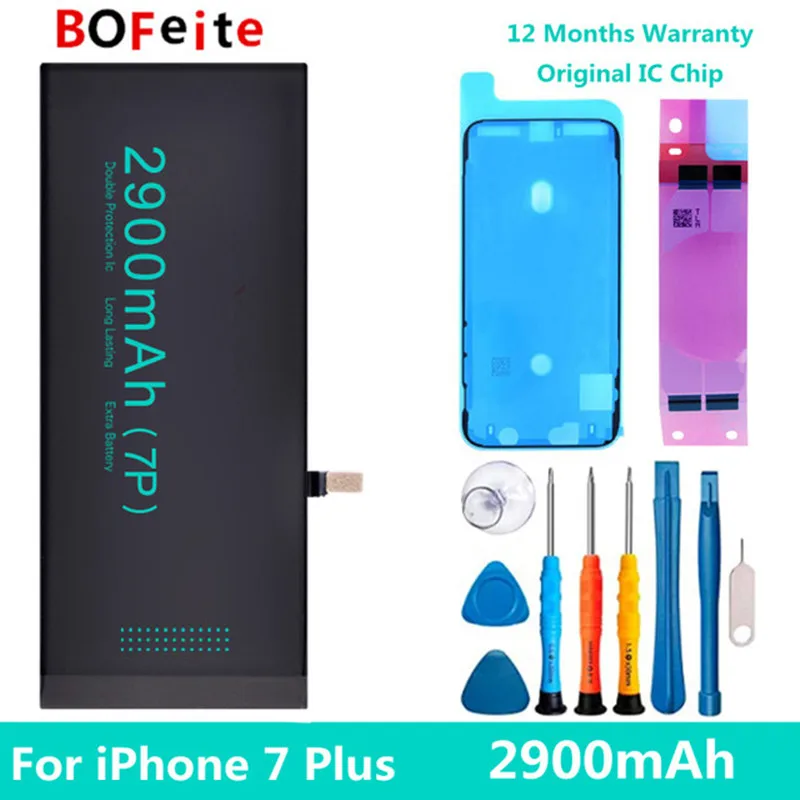 Enlarge BoFeite Battery For iPhone 7Plus 2900mAh Replacement Bateria For Apple phone Battery  with Repair Tools Kit